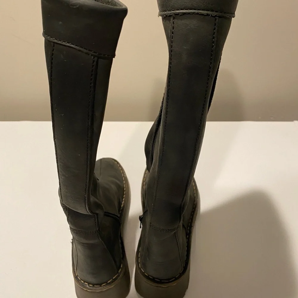 Women's Black Leather Dr. Martens Boots